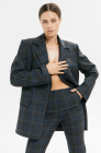 Straight-leg trousers, smoke blue
