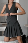 Fitted waistcoat, dark grey