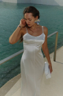 Slip dress, white