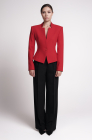 Jacket with a built-in stand collar, red