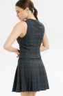 Fitted waistcoat, smoke blue