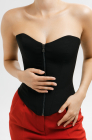 Zip-up corset, black