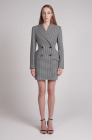 Double-breasted blazer dress, houndstooth