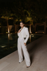 Palazzo trousers, milk white