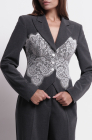 Corset blazer, lace grey
