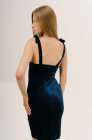 Velvet corset dress, blue