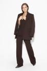 Palazzo trousers, dark chocolate