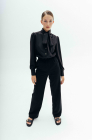 Bow detail blouse, black