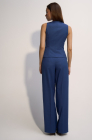Double-breasted waistcoat, sapphire blue