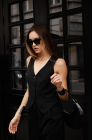 Fitted waistcoat, black