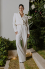 Palazzo trousers, milk white