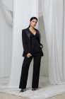 Tuxedo with satin lapels, black