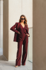 Fitted waistcoat, burgundy