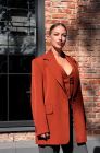 Fitted waistcoat, terracotta