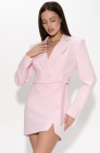 Cropped open-back blazer, pink