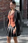 Fitted waistcoat, peach