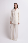 Double-breasted jacket, ivory