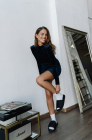 Velvet dress, blue
