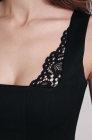 Thick corset top, black