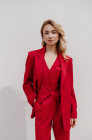 Fitted waistcoat, red
