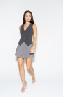 Pleated skirt, grey