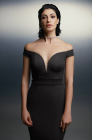 Bandeau dress, black