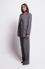 Oversized jacket, light grey pinstripe