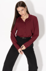 Classic blouse, burgundy