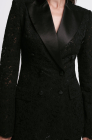 Fitted lace jacket, black