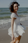Corset dress, white lace