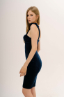 Velvet corset dress, blue