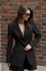 Fitted jacket, black