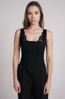 Thick corset top, black