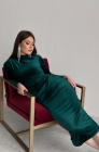 Velvet sheath dress, green