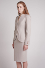 Semi-raglan tailored blazer, powder