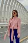  Flared trousers, electric blue