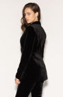 Velvet tuxedo with satin lapels, black