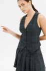 Fitted waistcoat, smoke blue
