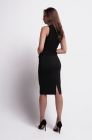 Pencil skirt with a slit, black