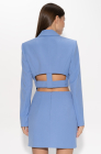 Slit skirt, blue