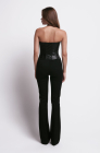 Zip-up corset top, black reptile