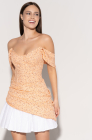 Corset dress, orange print