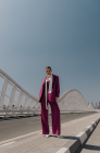 Palazzo trousers, berry