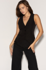 Fitted waistcoat, black