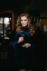 Velvet dress, blue