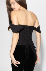 Corset with ties, black