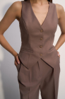 Fitted waistcoat, beige