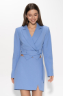 Slit skirt, blue
