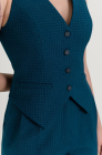 Fitted waistcoat, blue