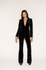 Velvet tuxedo with satin lapels, black
